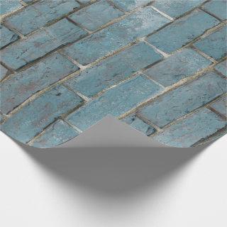 Soft Blue Brick Wall Pattern