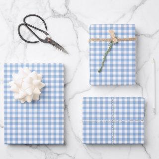 Soft Blue Gingham Check Pattern  Sheets