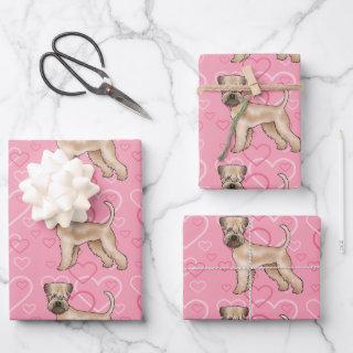 Soft-Coated Wheaten Terrier Dog Heart Pattern Pink  Sheets