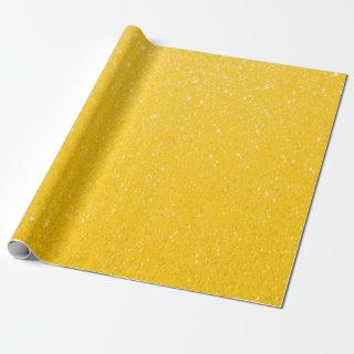 Soft Golden Yellow Glitter Print