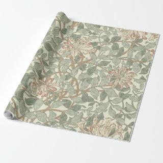 Soft Green Vintage William Morris Honeysuckle