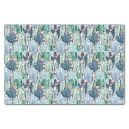 Soft Patel Cactus Pattern Tissue Paper