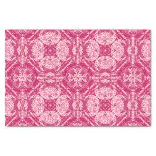 Soft Pink Abstract Floral Mandala Pattern  Tissue Paper