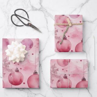 Soft Pink Elegance: Christmas Ornaments  Sheets