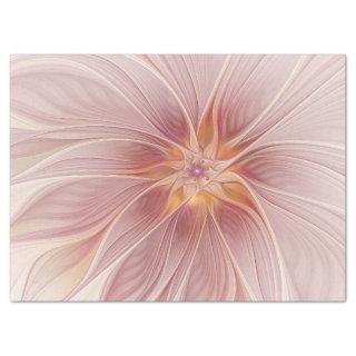 Soft Pink Floral Dream Abstract Fractal Art Flower Tissue Paper