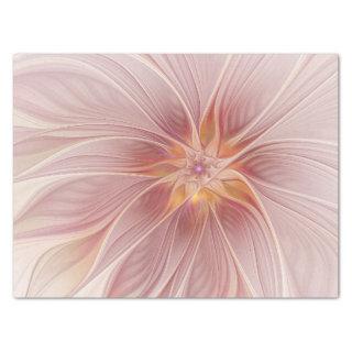 Soft Pink Floral Dream Abstract Fractal Art Flower Tissue Paper