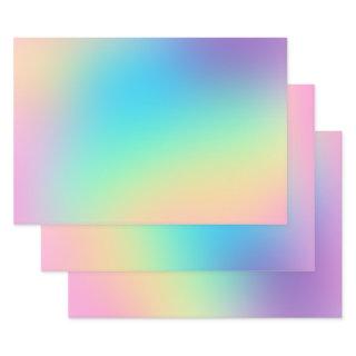 Soft Prismatic Pastel Gradient  Sheets