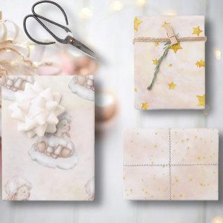 Soft Spring Lamb Pastel Dream star Pink cloud dust  Sheets