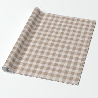 Soft Tan Beige English Country Check Plaid Gift