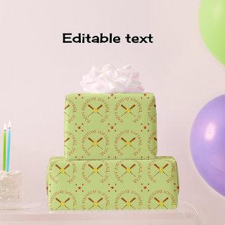 Softball birthday custom text star