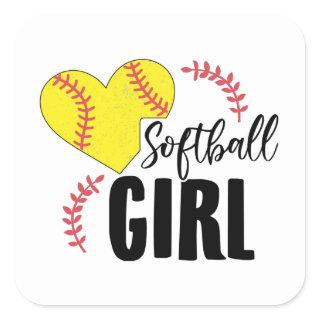 Softball Girl | Trainer Team Sport Gift Idea Square Sticker