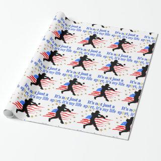 SOFTBALL IS MY LIFE USA PATRIOTIC DESIGN