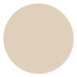 Softer Tan Solid Color Classic Round Sticker