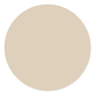 Softer Tan Solid Color Classic Round Sticker