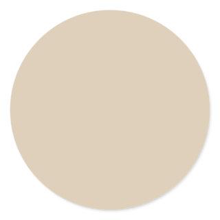 Softer Tan Solid Color Classic Round Sticker