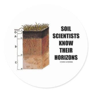 Soil Scientists Know Their Horizons Classic Round Sticker