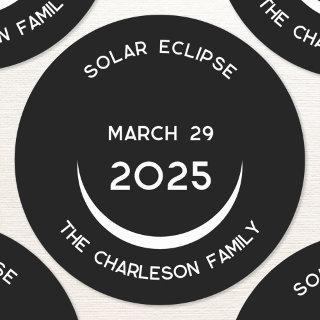 Solar Eclipse 2025 Personalized Classic Round Sticker