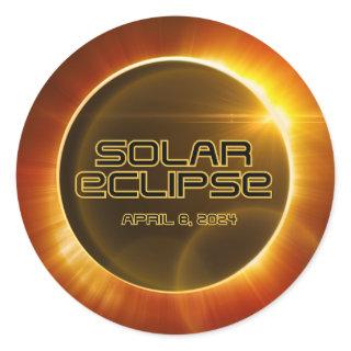 Solar Eclipse  Classic Round Sticker