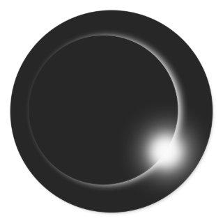 Solar Lunar Eclipse Moon Sun Flare Photography Classic Round Sticker