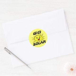 Solar Power Gifts and Promotional Products T-shirt Classic Round Sticker
