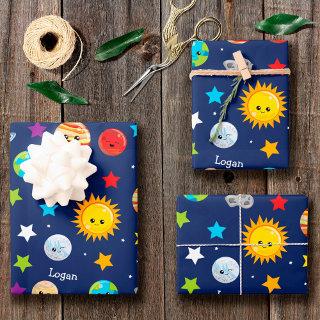 Solar System Pattern for Kids Birthday Party  Sheets