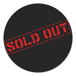 Sold Out Classic Round Sticker