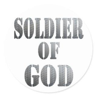 Soldier of God 5 Métal Classic Round Sticker
