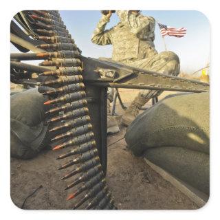 soldier scouts for enemy activity square sticker