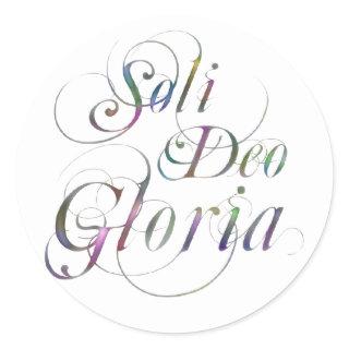 Soli Deo Gloria Classic Round Sticker