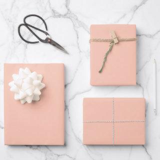 Solid Color Apricot Modern Elegant Simple Gift  Sheets