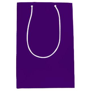 Solid color dark rich purple medium gift bag
