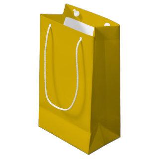 Solid color goldenrod plain mustard yellow small gift bag