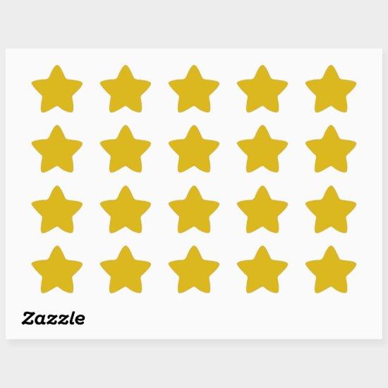 Solid color goldenrod plain mustard yellow star sticker