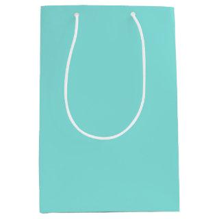 Solid color misty teal turquoise medium gift bag