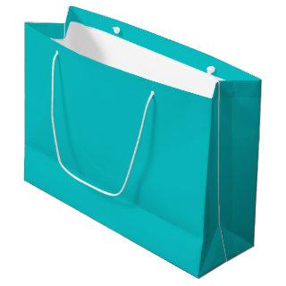 Solid color plain bright turquoise large gift bag