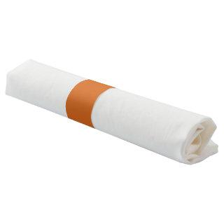 Solid color plain burnt orange cinnamon napkin bands