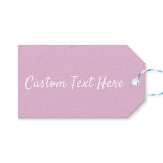 Solid color plain candy pink gift tags