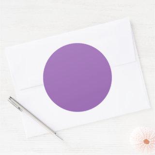 Solid color plain iris soft purple file folder classic round sticker