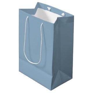Solid color plain pastel pale blue medium gift bag