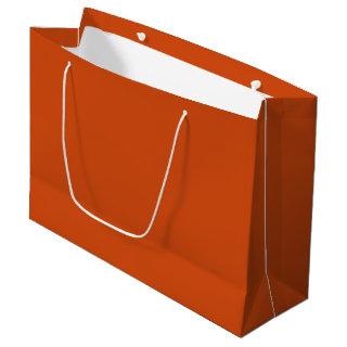 Solid color plain rusty burnt orange large gift bag