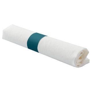 Solid color plain teal peacock napkin bands