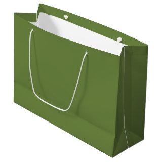 Solid color plain thyme sage green  large gift bag