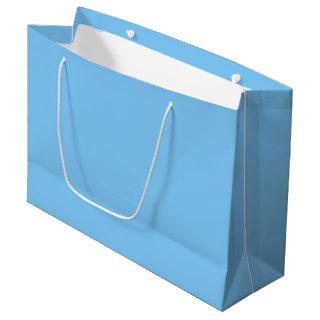 Solid color sky light blue large gift bag