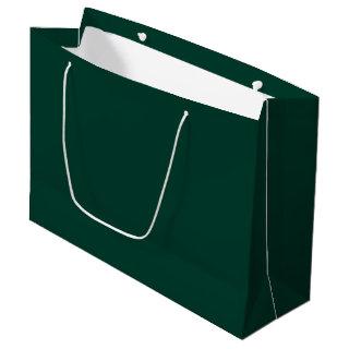 Solid color spruce dark green large gift bag