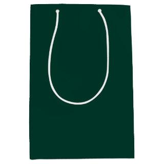 Solid color spruce dark green medium gift bag
