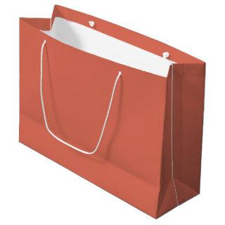Solid color terracotta brown large gift bag