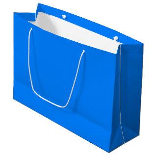 Solid color vivid blue large gift bag