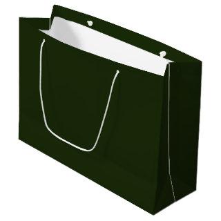 Solid deep forest green large gift bag