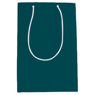 Solid deep teal medium gift bag