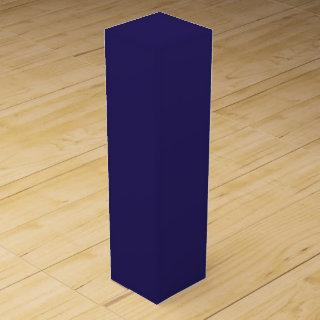 Solid Indigo Blue Elegant Modern Minimalist Simple Wine Box